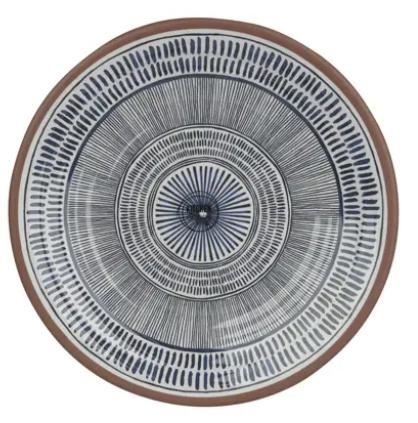 PIATTO COLAZIONE MELAMINA BLU/MARR. CM.D.21.5XH.2