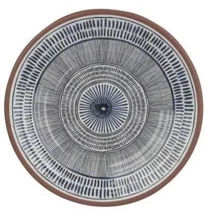 PIATTO COLAZIONE MELAMINA BLU/MARR. CM.D.21.5XH.2