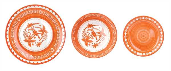 TAVOLA 18 PZ TUKA-TUKA ARANCIO PORCELLANA