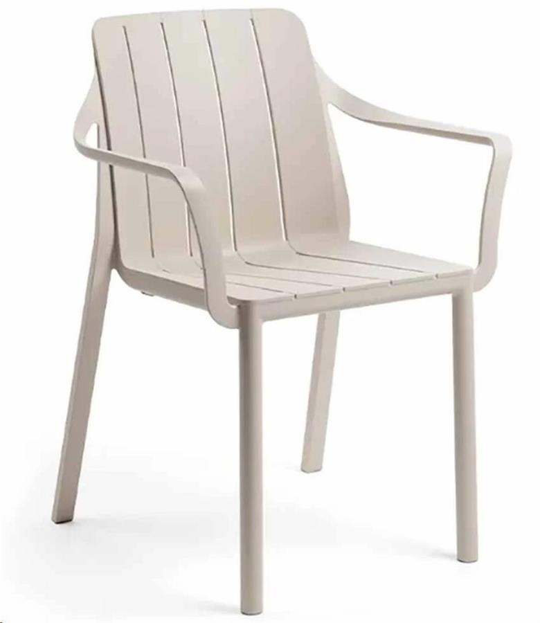 SEDIA TIBERINA CON BRACCIOLI POLIPR. CM.59X56X46/81H CORDA