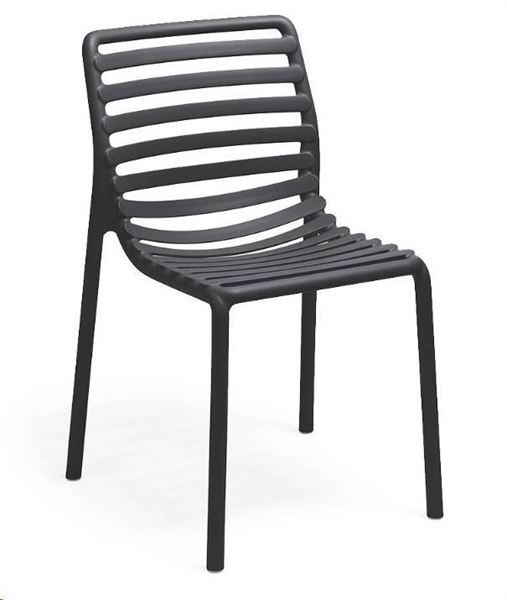 SEDIA ESTERNO POLIPROPILENE DOGA BISTROT ANTRACI CM53X55XH83