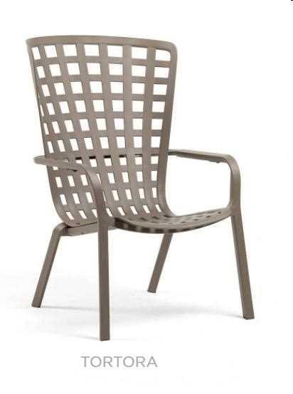 POLTRONA DA GIARDINO RELAX FOLIO TORTORA CM.72X81XH113