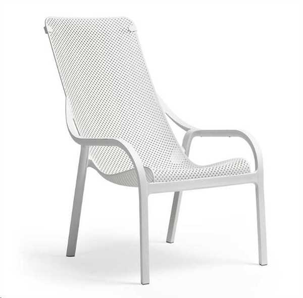 POLTRONA DA ESTERNO NET LOUNGE BIANCO CM.62X90X99
