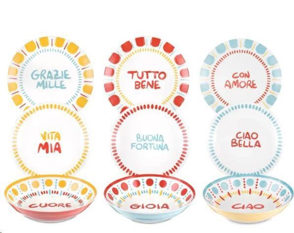 SET 18PZ SERVIZIO PIATTI PORCELLANA ALLEGORIA