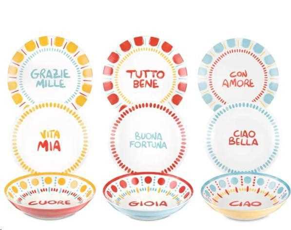 SET 18PZ SERVIZIO PIATTI PORCELLANA ALLEGORIA