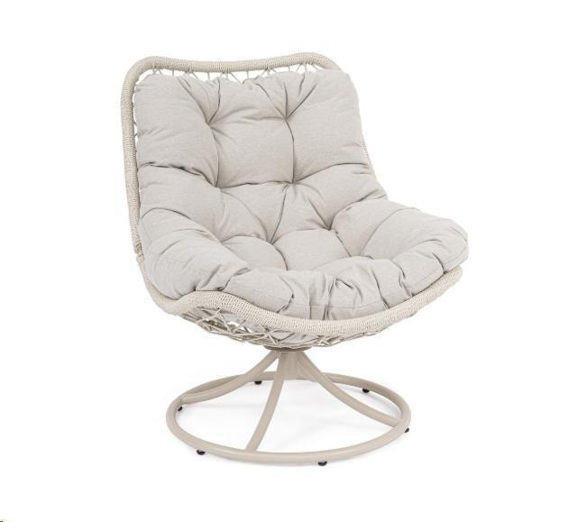 POLTRONA GIREVOLE C-C AZORES LIGHT ALLUMINIO