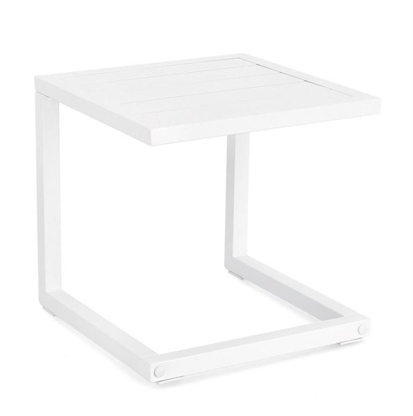TAVOLINO HILDE ALLUMINIO CM.40X40X40H. BIANCO
