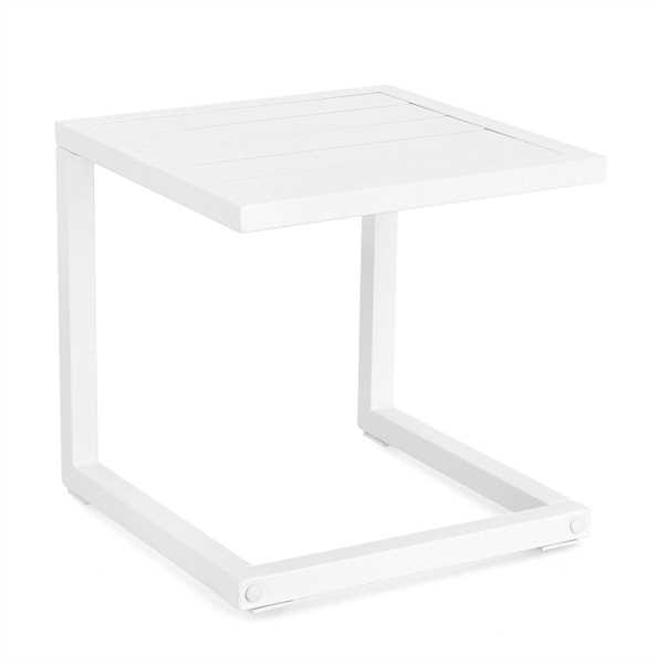 TAVOLINO HILDE ALLUMINIO CM.40X40X40H. BIANCO