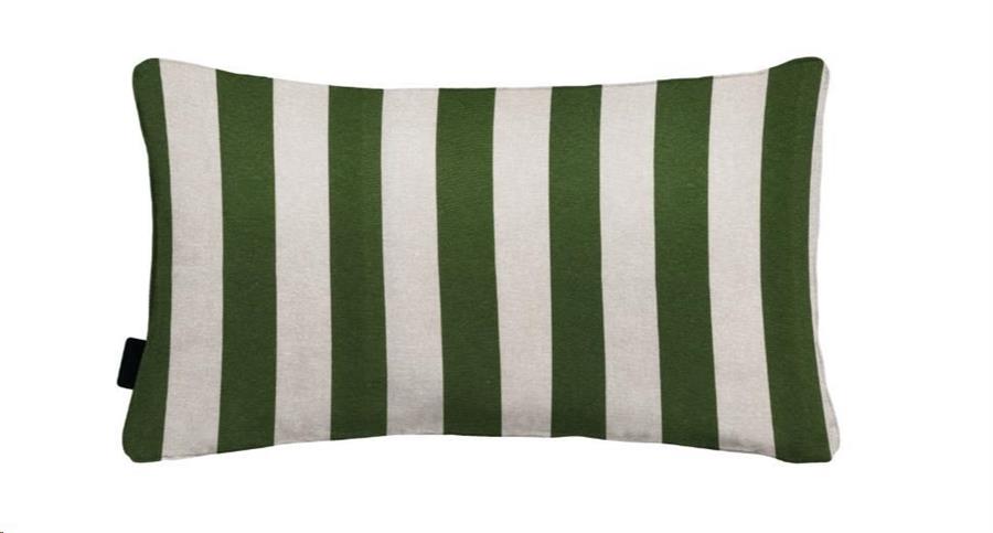 CUSCINO DEC. POLIESTERE/COTONE PIPING 30x50cm AMORA GREEN