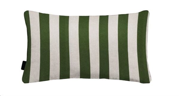 CUSCINO DEC. POLIESTERE/COTONE PIPING 30x50cm AMORA GREEN