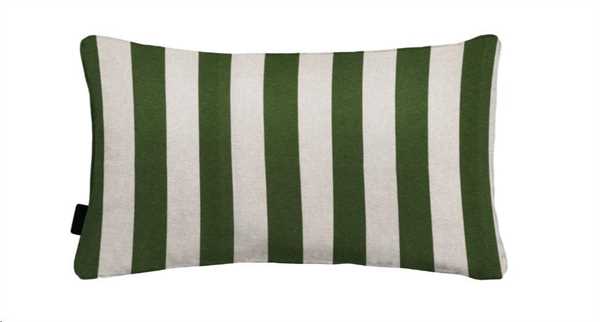 CUSCINO DEC. POLIESTERE/COTONE PIPING 30x50cm AMORA GREEN