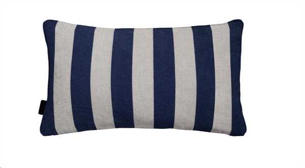 CUSCINO DECO.PIPING POLIESTERE/COTONE 30x50cm AMORA BLUE