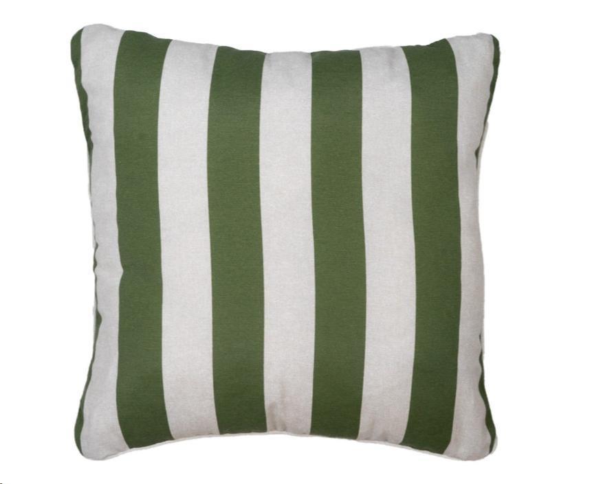 CUSCINO DEC. POLIESTERE/COTONE PIPING 50x50cm AMORA GREEN