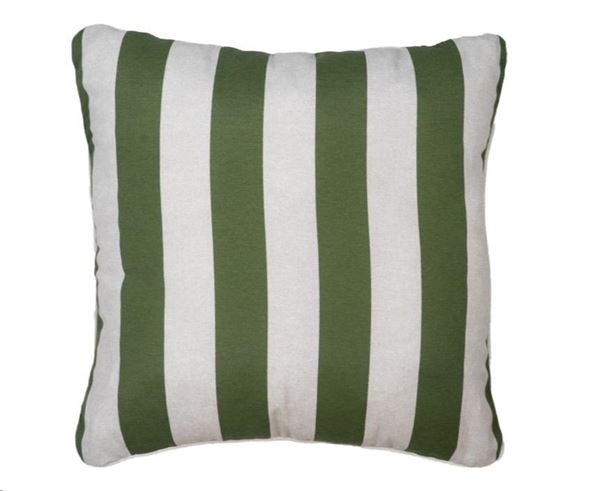 CUSCINO DEC. POLIESTERE/COTONE PIPING 50x50cm AMORA GREEN