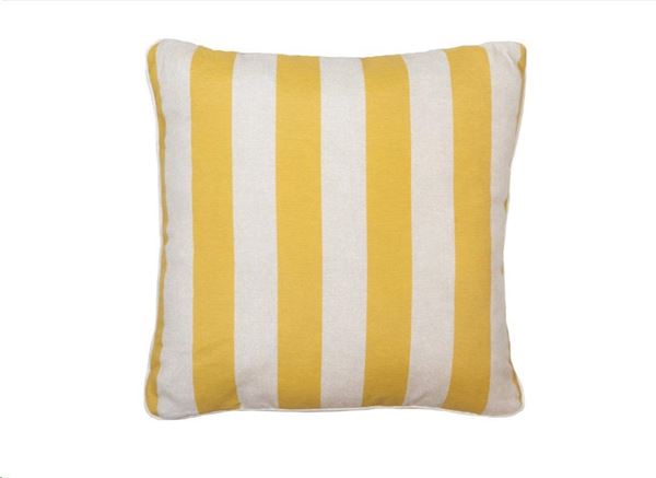 CUSCINO DEC. PIPING POLIESTERE/COTONE 50x50cm AMORA MUSTARD