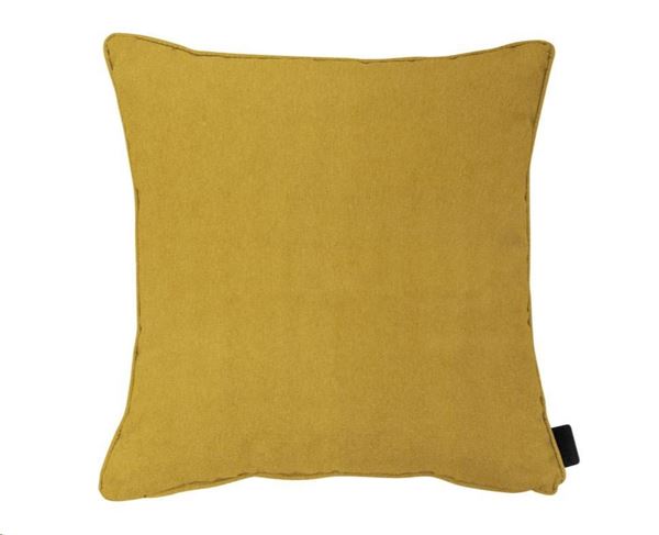 CUSCINO DEC. PIPING POLIESTERE/COTONE 45x45cm PANAMA MUSTARD