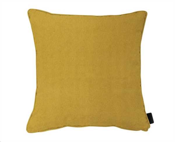 CUSCINO DEC. PIPING POLIESTERE/COTONE 45x45cm PANAMA MUSTARD