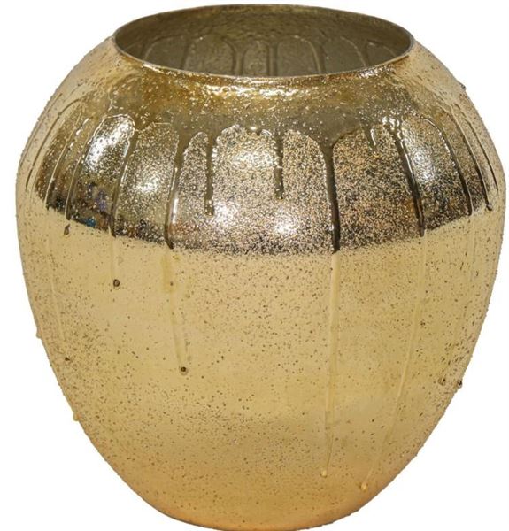 VASO OMAN DRIP GOLD VETRO D26H26