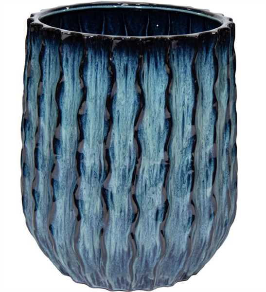VASO BOHEME RIB OCEAN D32H44