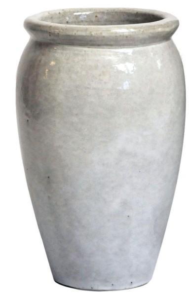 VASO SMALTATO STRETCHED OUTDOOR WHITE D.27X40