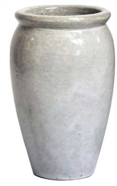 VASO SMALTATO STRETCHED OUTDOOR WHITE D.27X40