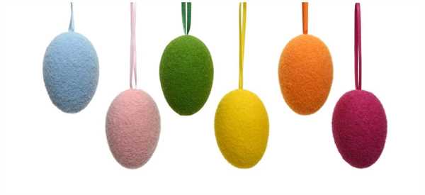 UOVO GOMMAPIUMA FLOCCATO ASSORTITO 6 COLORI D.4.8CMXH.7CM