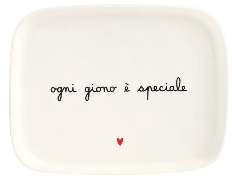 PIATTO CERAMICA 20x15.5CM OGNI GIORNO E' SPECIALE