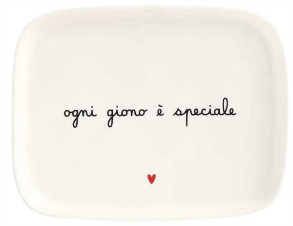 PIATTO CERAMICA 20x15.5CM OGNI GIORNO E' SPECIALE