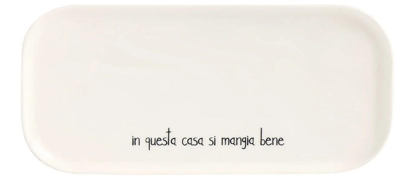 PIATTO CERAMICA 31.8x15CM IN QUESTA CASA SI MANGIA BENE