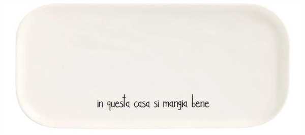 PIATTO CERAMICA 31.8x15CM IN QUESTA CASA SI MANGIA BENE