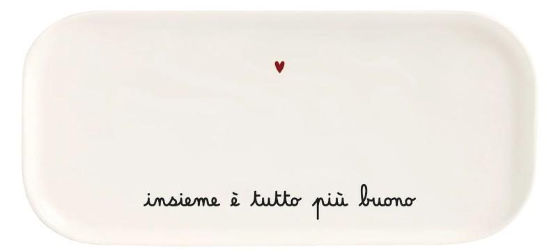 PIATTO CERAMICA 31.8x15CM INSIEME TUTTO E' PIU' BUONO