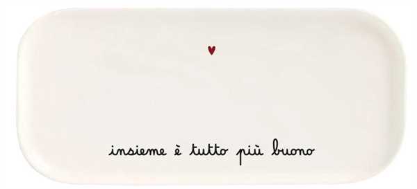 PIATTO CERAMICA 31.8x15CM INSIEME TUTTO E' PIU' BUONO