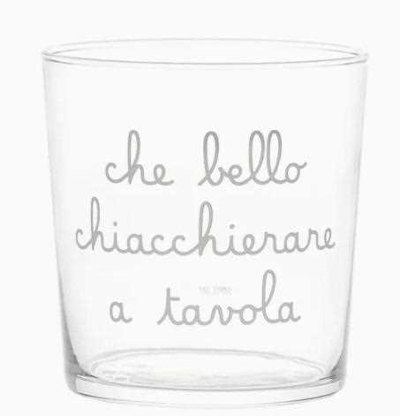 BICCHIERE VETRO 35CL CHE BELLO CHIACCHIERARE