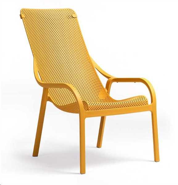 POLTRONA DA ESTERNO NET LOUNGE SENAPE CM.62X90X99