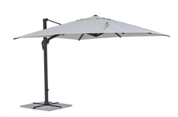 OMBRELLONE BRACCIO ANTRACITE MT.3X3 INES T/GRIGIO NO MATTON.