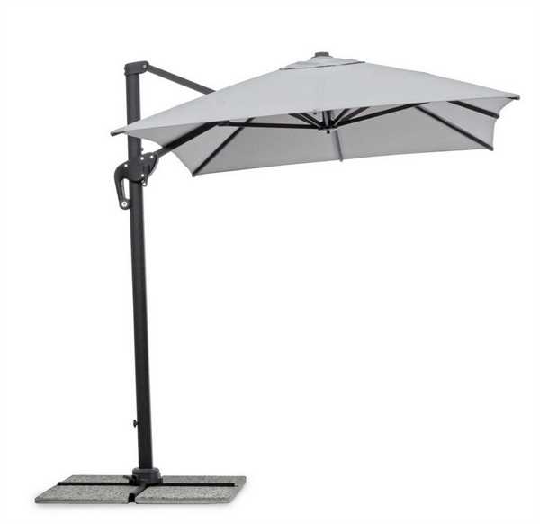 OMBRELLONE BRACCIO ANTRACITE MT.3X3 INES T/GRIGIO NO MATTON.