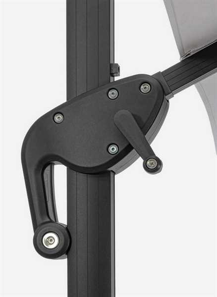 OMBRELLONE BRACCIO ANTRACITE MT.3X3 INES T/GRIGIO NO MATTON.