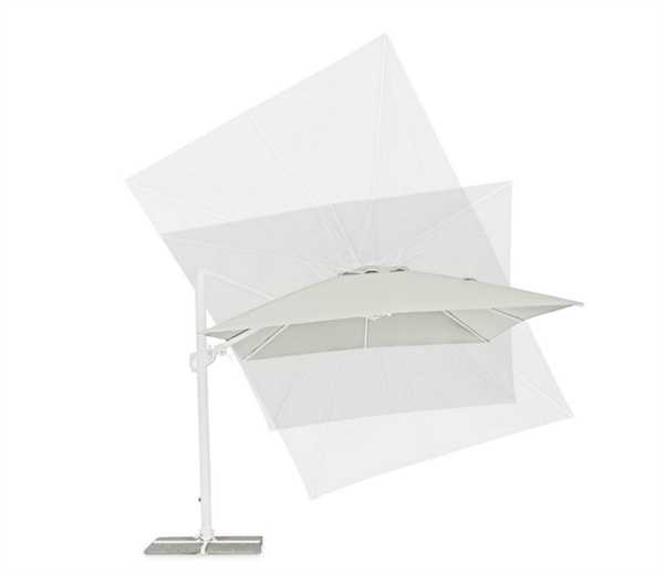 OMBRELLONE BRACCIO LATERALE EDEN MT.3X4 BIANCO NO MATTONELLE