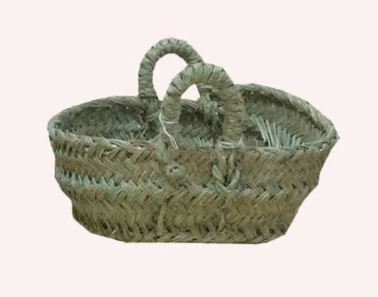 BORSA CON MANICI ESPARTO PALMA CM.