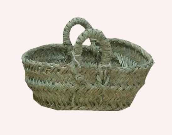 BORSA CON MANICI ESPARTO PALMA CM.