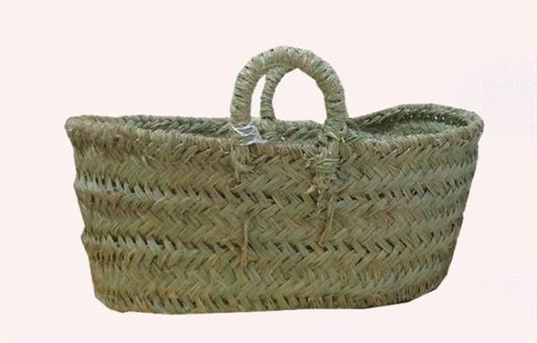 BORSA CON MANICI ESPARTO PALMA CM.