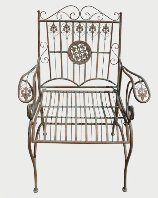 POLTRONCINA VERDE IN FERRO CM H.100X60X60