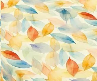 TOVAGLIA A METR.PVC DELUXE SILKY FOGLIE COLORATE H.140CM