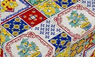 TOVAGLIA A METR.PVC DELUXE BRIGHT QUAD.COLORATI H.140CM