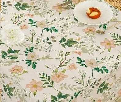 TOVAGLIA A METR.PVC DELUXE BRIGHT FOGLIE/FIORI ROSA H.140CM
