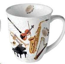 TAZZA 0,4L PORCELLANA  MUSIC INSTRUMENTS