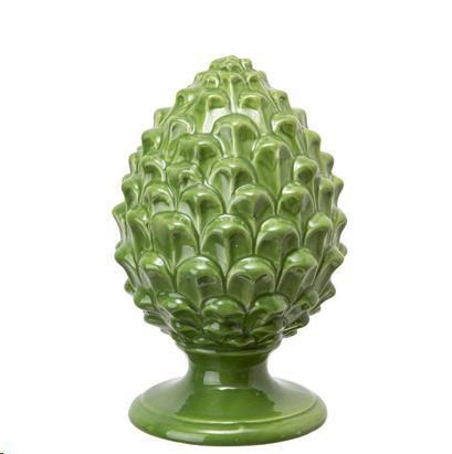 PIGNA VERDE PORCELLANA DIPINTA A MANO H.22CM