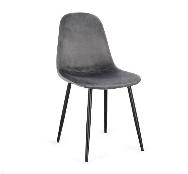 SEDIA NEW IRELIA NERO/VEL.GRIGIO