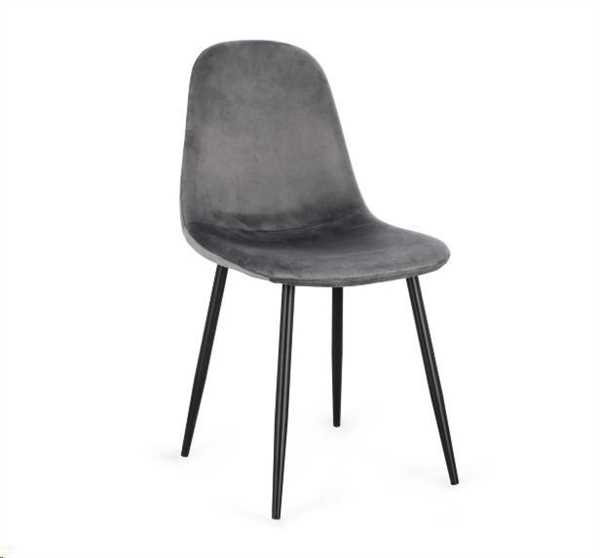 SEDIA NEW IRELIA NERO/VEL.GRIGIO