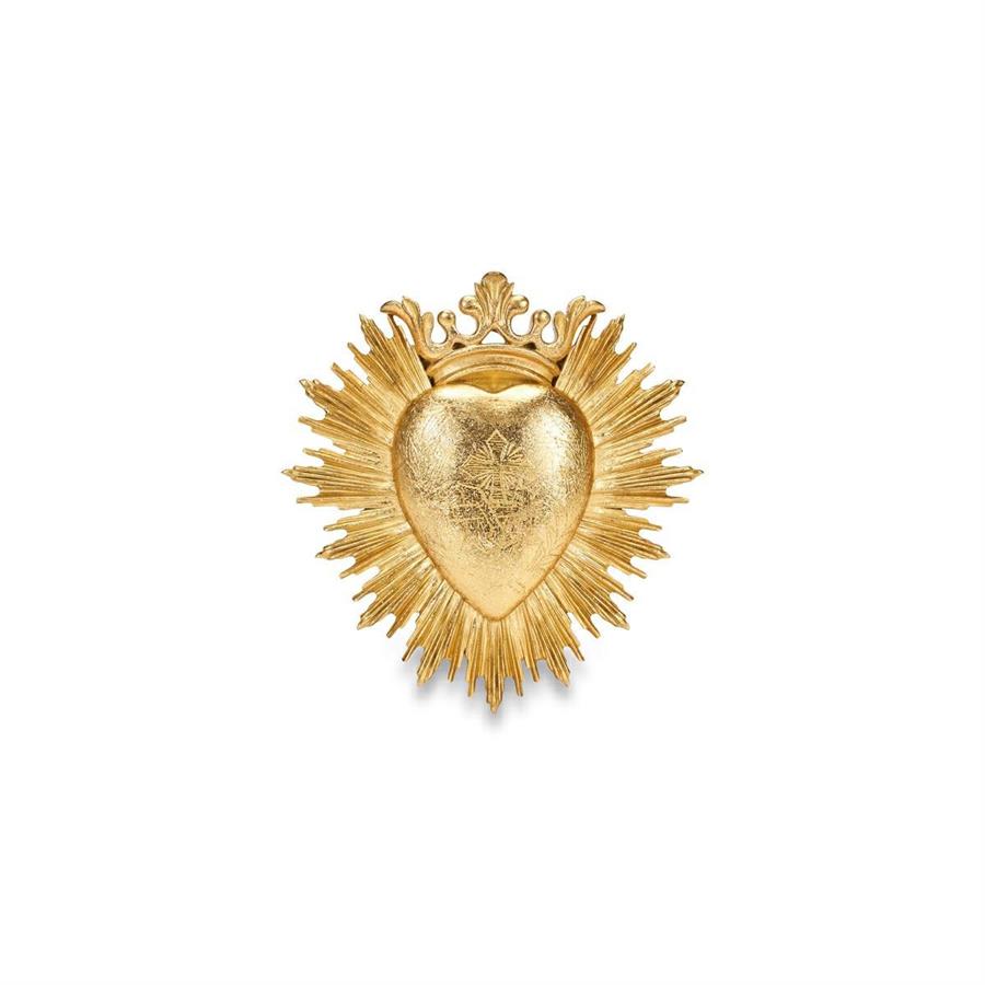 DECORAZIONE HEART OLD SCHOOL 17X18,5 RESINA